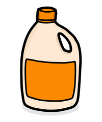 plastic bottle / cartoon vector and illustration, hand drawn style, isolated on white background.