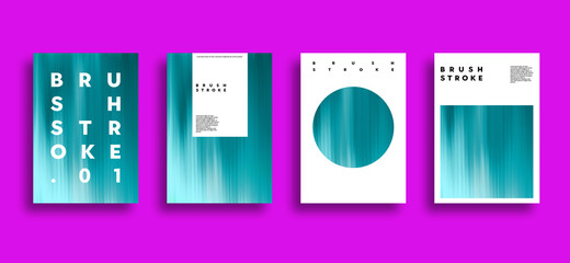 Artistic covers design. Brush stroke illustration. Trendy design.