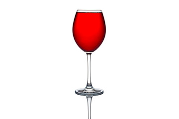 red wine goblet on isolated white background composition photography