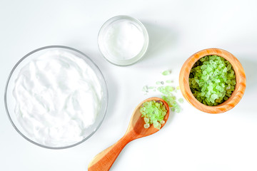 organic cosmetics with extracts of berries white background top 