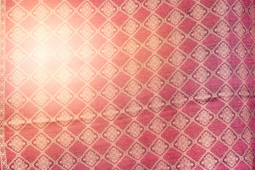 Cotton / View of cotton fabric thai style with light.