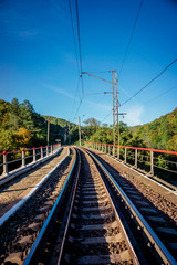 Fototapeta na wymiar Railroad tracks. Classical railway