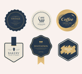 set of vintage labels old fashion. banner illustration vector.