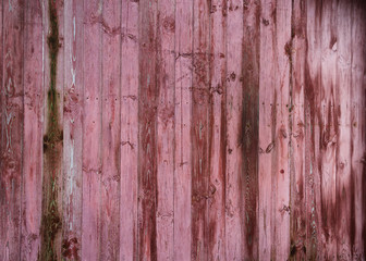 old wooden fence in pink color