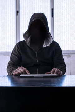 Hacker with laptop