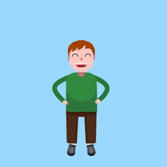 Happy teenage toddler boy