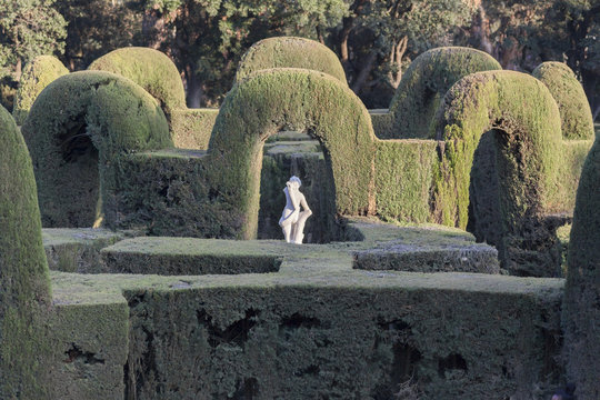 Park and garden labyrinth,Parc laberint Horta,Barcelona.