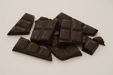 Chocolate Bar Broken into Pieces