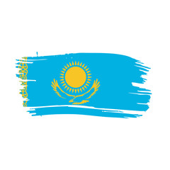 Kazakhstan flag, vector illustration