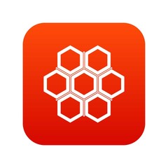 Little honeycomb icon digital red