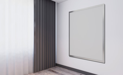 Modern Empty  office Cabinet. Meeting room. 3D rendering.. Blank paintings