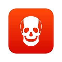  Skull icon digital red