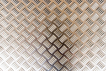 Silver metal floor with  arrangement striped pattern
