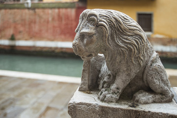 Fototapeta na wymiar decoration lion in Venice