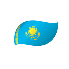 Kazakhstan flag, vector illustration