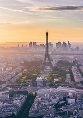 Foto op Canvas Skyline of Paris with Eiffel Tower at sunset in Paris, France © Ekaterina Belova