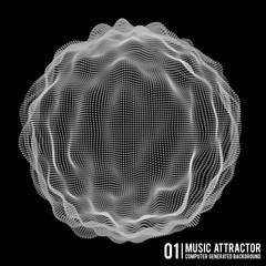 Vector Music background. Big Data Particle Flow Visualisation. Science infographic futuristic illustration. Sound wave. Sound visualization
