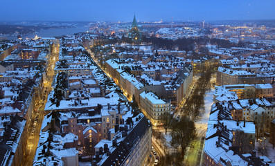 Obraz premium Aerial view of Stockholm City