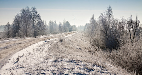 beautiful snowy winter landscape