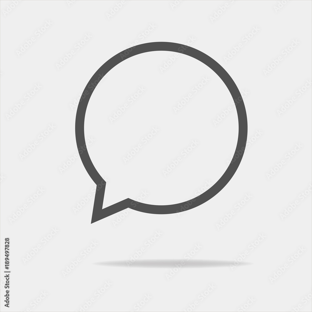 Poster vector icon cloud conversation. cloud of speech on a gray background
