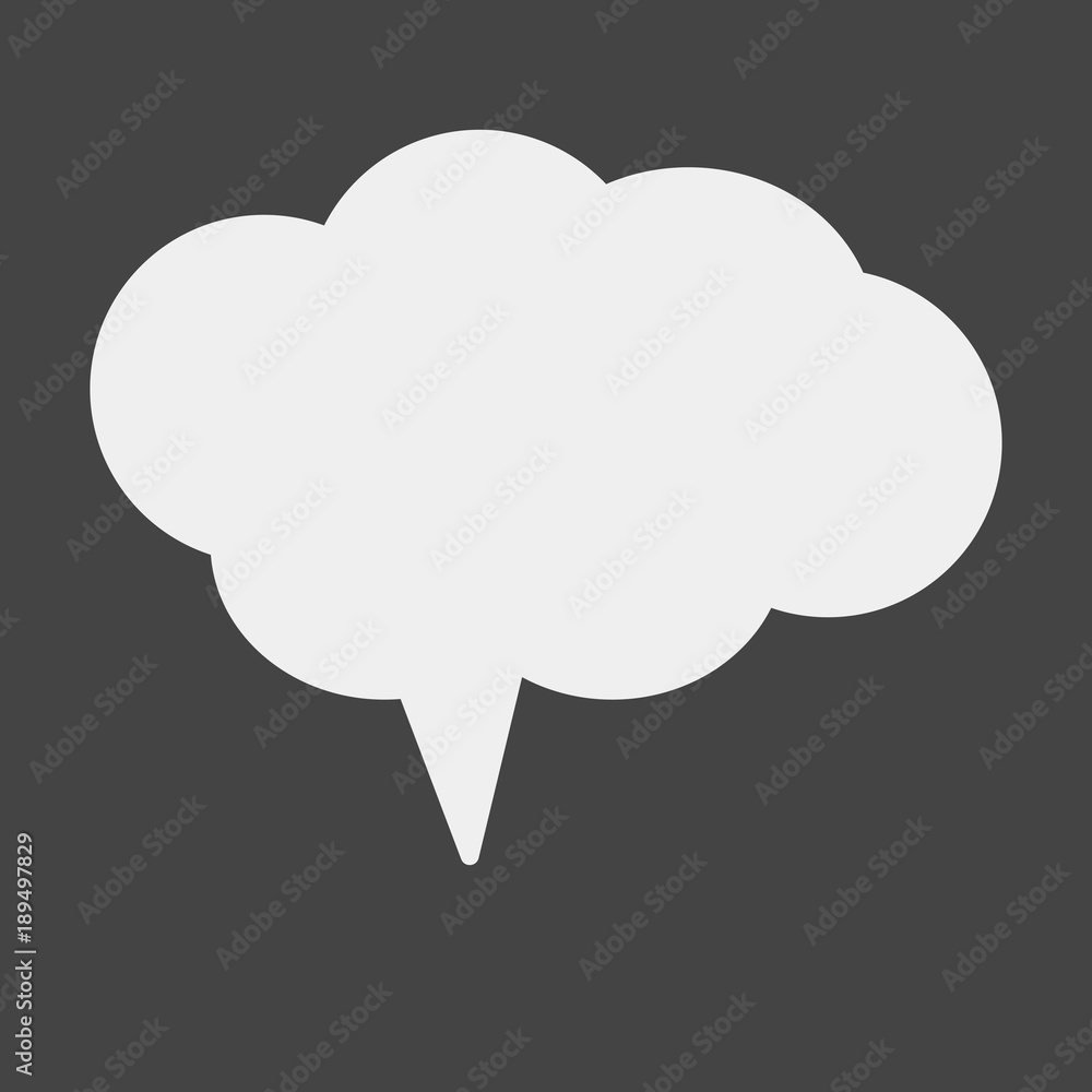 Poster vector icon cloud conversation. cloud of speech on a gray background