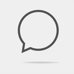 Vector icon cloud conversation. Cloud of speech on a gray background