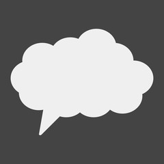 Vector icon cloud conversation. Cloud of speech on a gray background