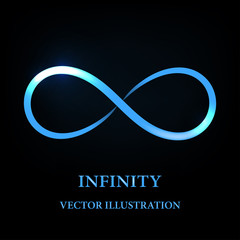 Abstract glowing infinity symbol