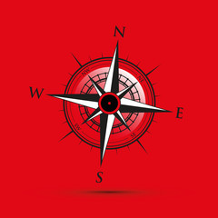 red compass