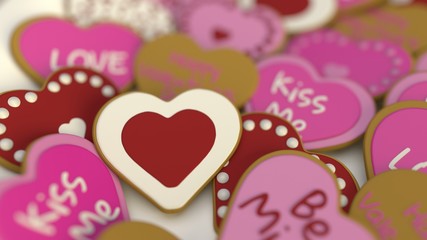 Fototapeta premium Valentine's Day Cookies #7 - (3D Rendered)