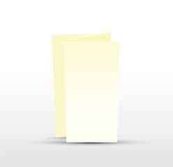 cream trifold leaflet