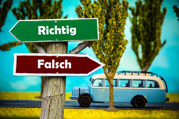 Fototapeta premium Schild 308 - Richtig