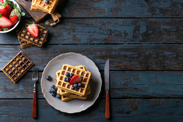 Home made Belgian waffles