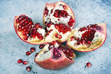 Red juice pomegranate