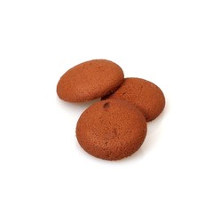 Chocolate cookies isolated on white background