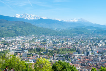 Cityscape view of Grenoble, France