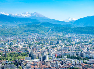 Cityscape view of Grenoble, France