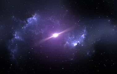 Pulsar oder Neutronenstern im Nebel. 3D-Darstellung © Peter Jurik