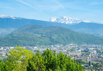 Cityscape view of Grenoble, France