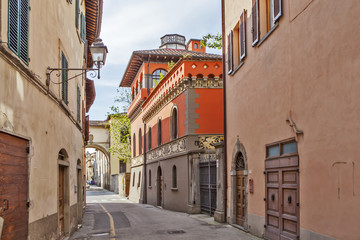 Fototapeta na wymiar Sansepolcro. Architecture of the old city. Italy