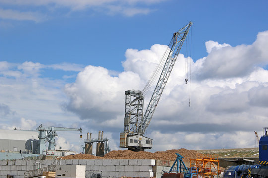 Crane in Falmouth harbour