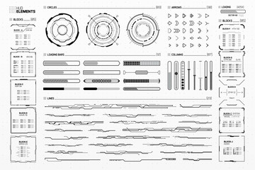 Sci-Fi Futuristic Hud Elements Set © CreativeCore