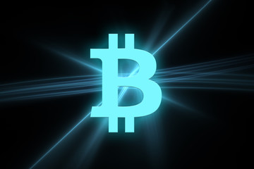 An image with a bitcoin sign.