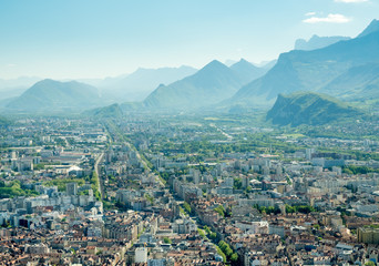 Cityscape view of Grenoble, France