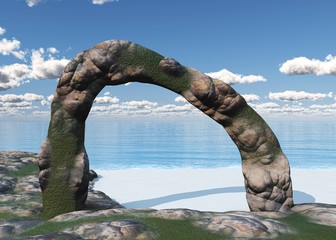 beautiful stones on the beach, exotic beach
