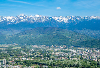 Fototapeta na wymiar Cityscape view of Grenoble, France