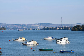 Obraz premium View Across Zemun To Belgrade