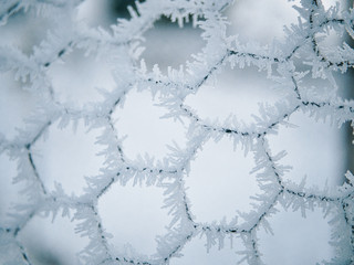 Frosty hexagons