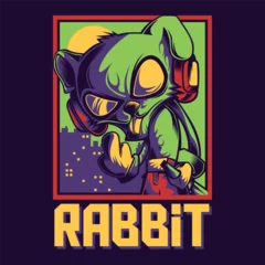 Türaufkleber Cool Rabbit © badsyxn