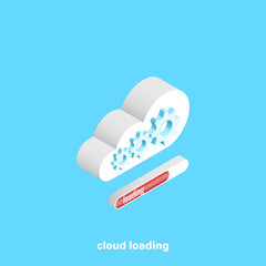 data loading for cloud technologies, isometric image